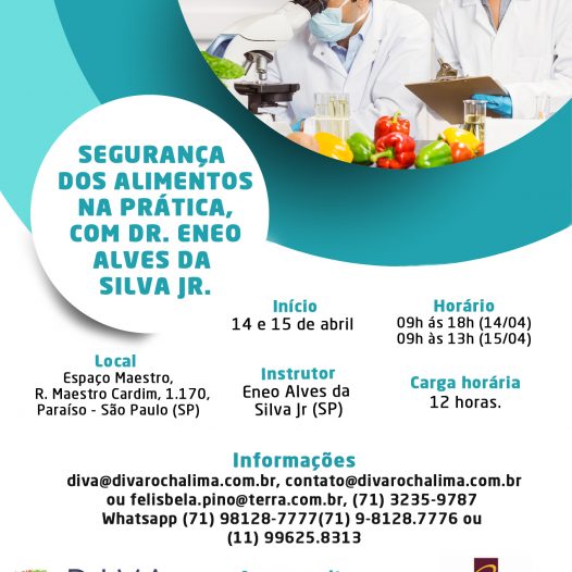 Segurança dos Alimentos na Prática, com Dr.  Eneo Alves da Silva Jr. (12h)